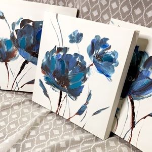 Blue flower canvas
